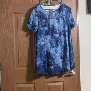 Blue Tie-Dye Women's Top